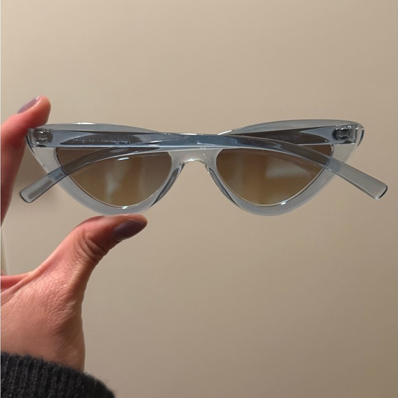 Le Specs x Adam Selman “The Last Lolita” Cat Eye Sunglasses in Transparent Blue - Picture 6 of 8